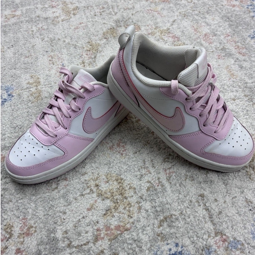 Nike Court Borough Low 2 SE White Pink Foam GS DQ0492-100 Size 4Y / Women 5.5